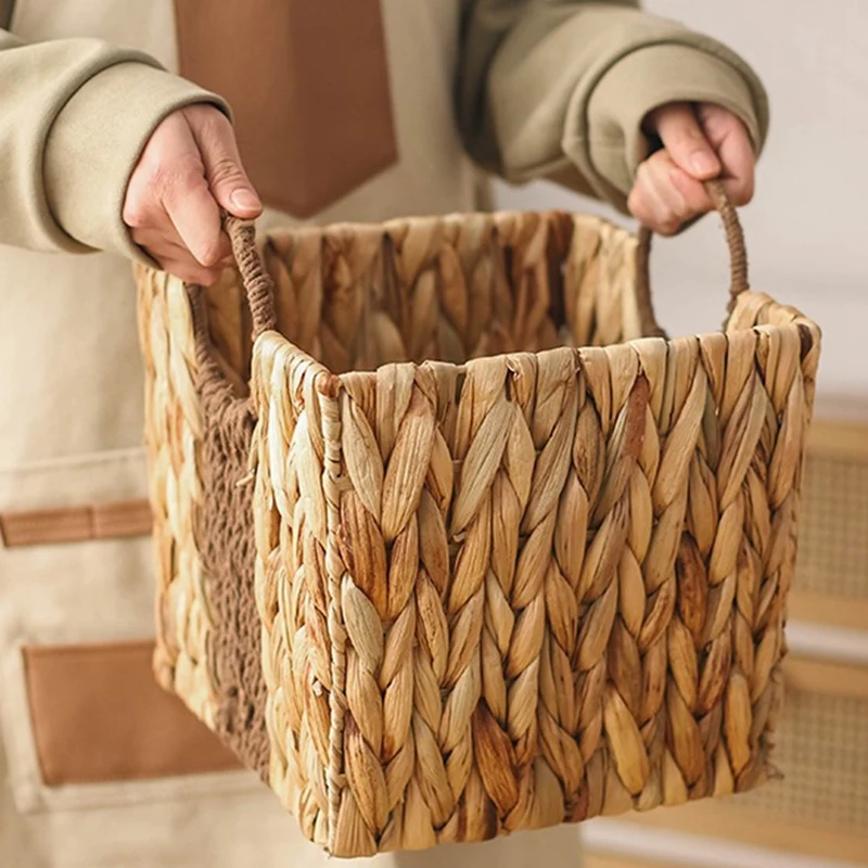 ABWR-Cubo-Cesta organizadora con asas, almacenamiento para baño, estante para lavandería o guardería, perfecto para unidad de almacenamiento Cubby