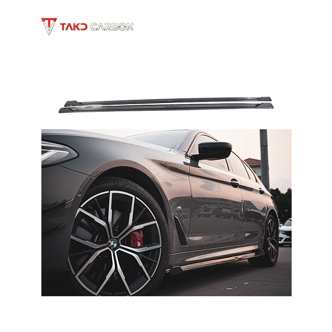 

Perfect Fitment High Quality TAKD 3K Twill Carbon Weave Dry Carbon Fiber Side Skirts for bmws 5 Series G30/G38 2021-UP