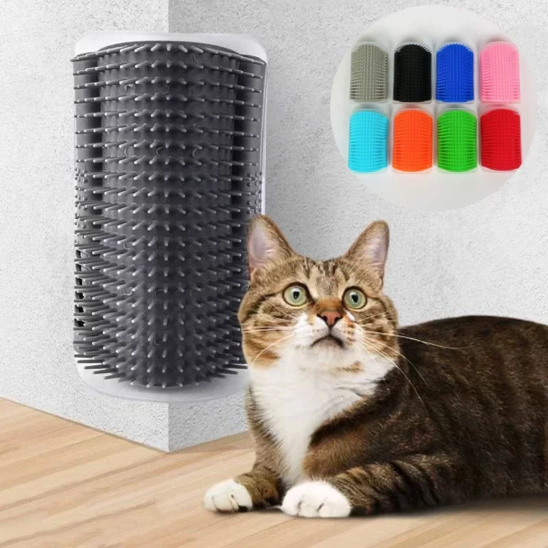 

Cat Massage Tool Pet Hair Removal Massage Comb Wall Corner Self Cleaning Rubbing Brush Cats Toys Pet Beauty Supplies