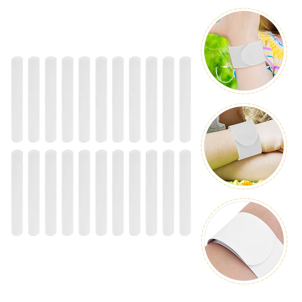 

50 Pcs Bracelet Pure White Ring Child Bracelets Blank Slap Wristband Steel Sheet Party DIY Kids