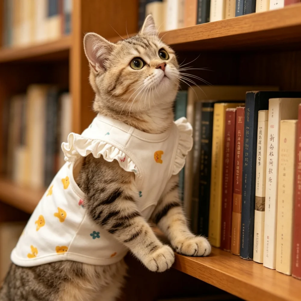 1 Stück Niedliches Frühlings- und Sommer-Tanktop für Katzen und Hunde, Weiche Atmungsaktive Kätzchen-Kleidung, Lässige Pullover für Kleine und Mittelgroße Hunde – Detail 8