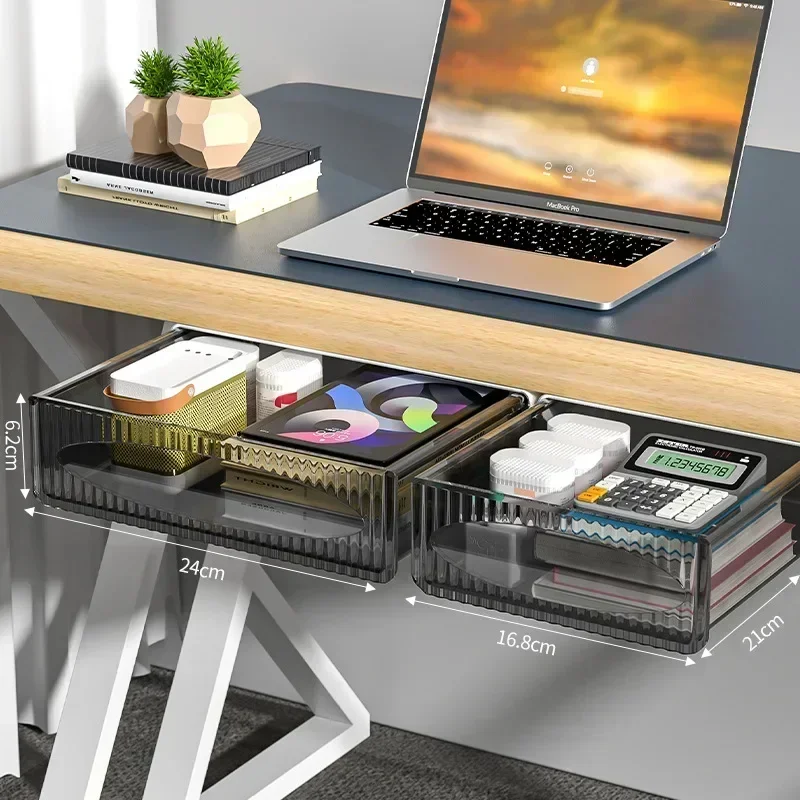 

Invisible Table Shelf Box New Pull Out Box Hanging Under Desk Drawer Large Capacity Undertable Drawer Container Chest drawer