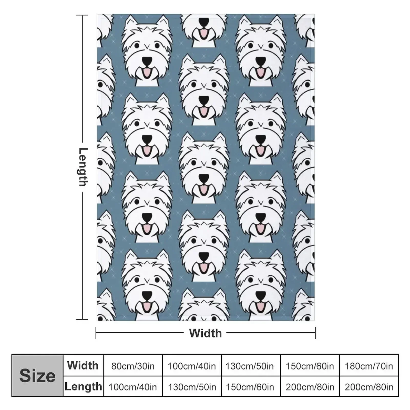 West Highland Terrier - Westies - Westie dogs - blue Throw Blanket heavy to sleep Hairys Bed Blankets