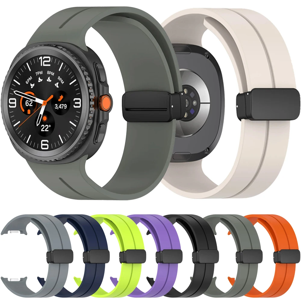 Silicone Band for Samsung Galaxy Watch 8 Classic 46mm Original Wristband for Samsung Galaxy Watch 8 40mm 44mm Smart Watch Strap