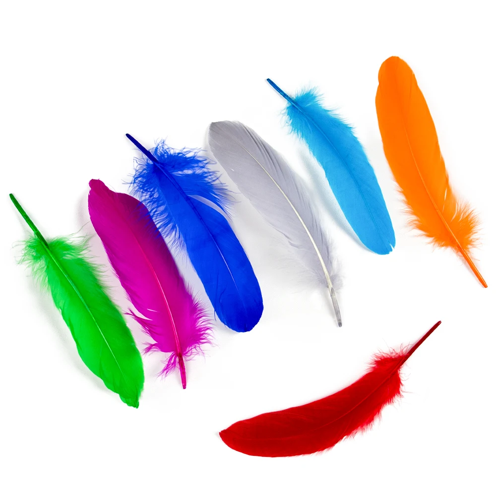 15-20cm 6-8inch Natural Goose Feathers 50-200PCS Dyed Swan Feather for Crafts Wedding Jewelry Carnival Party Halloween Accessory