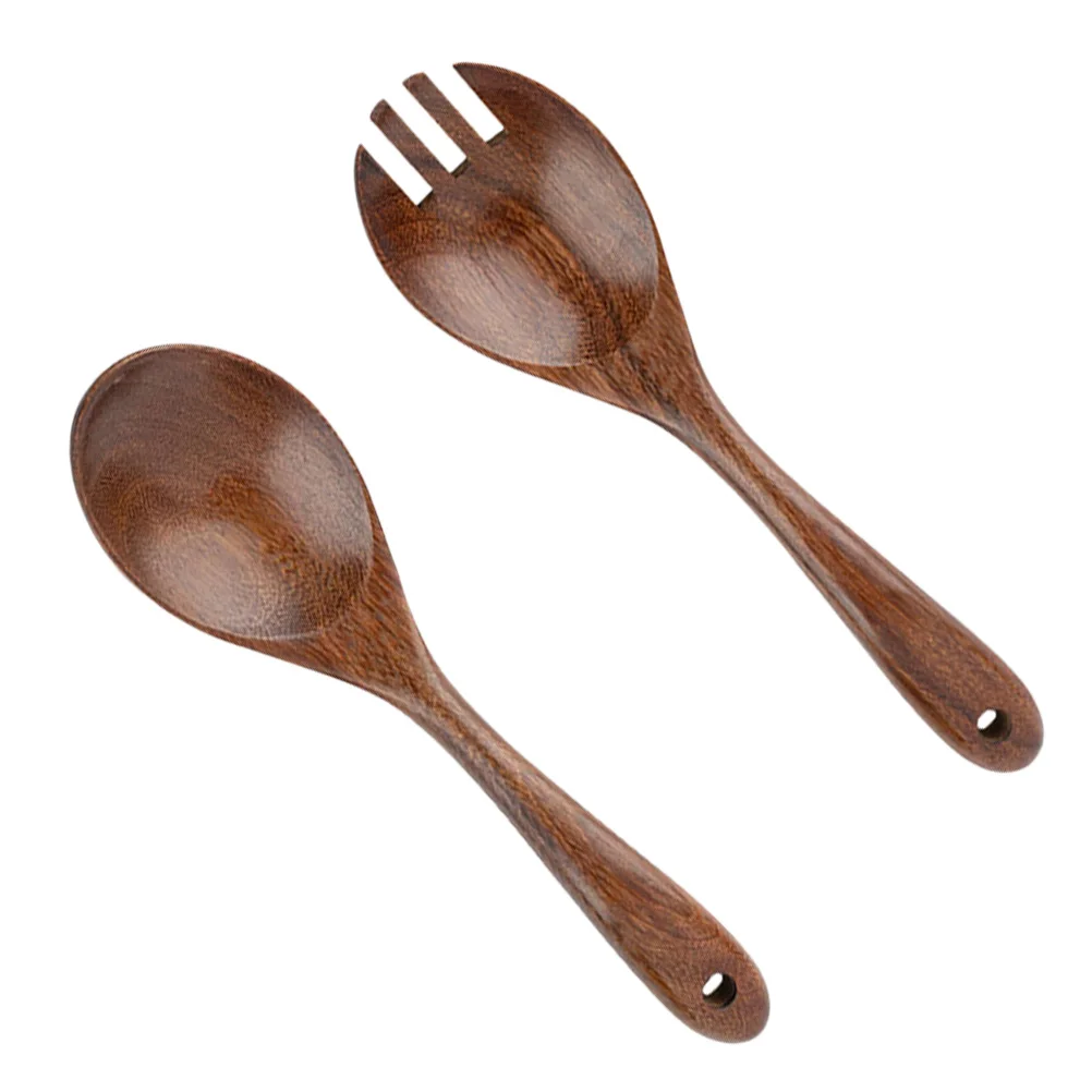 

Wooden Salad Spoon Tongs Servers Home Tableware Bowls Utensils Eco Material Food Safe Lightweight Long H Stirring Rice Pasta