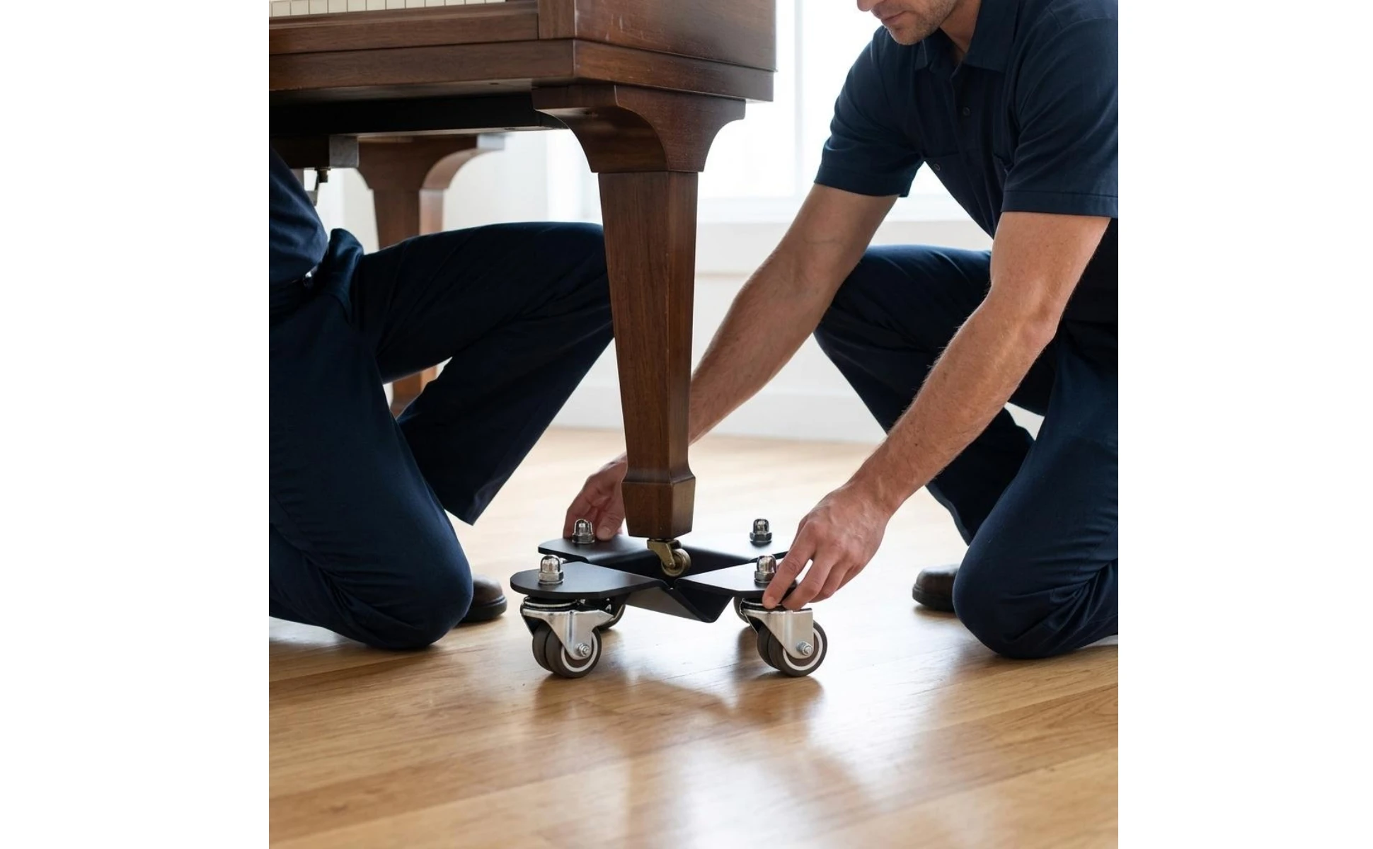 360 Degree Swivel Caster Wheels Piano Truck Dolly Base a Croce Heavy Duty Mover Cart for Easy Instrument Handling