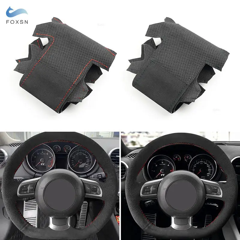 

Car Suede Leather Steering Wheel Cover Trim Accessories For Audi A3 S3 (8P) Sportback 2008-2012 TT TTS (8J) TTRS 2006-2014 R8 42