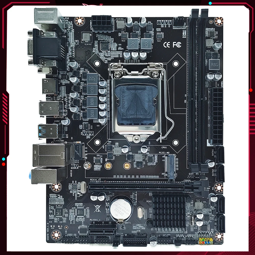 

Материнская плата H510 LGA1200 с поддержкой процессора Intel Core i3/i5/i7/i9, двухканальная память 10-го/11-го ЦПУ, материнская плата для настольного компьютера