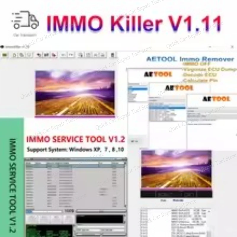 ImmoKiller V1.10 IMMO Off ECU Programmer Tool for Car Repairing Immobilizer IMMO SERVICE TOOL V1.2 AETOOL IMMO REMOVER 1.3