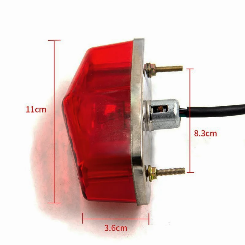 12V Cafe Racer Motorcycle Tail Light Brake Rear Lamp For Lucas Replica 525 Triumph BSA Taillight For Harley Chopper Stop Lights