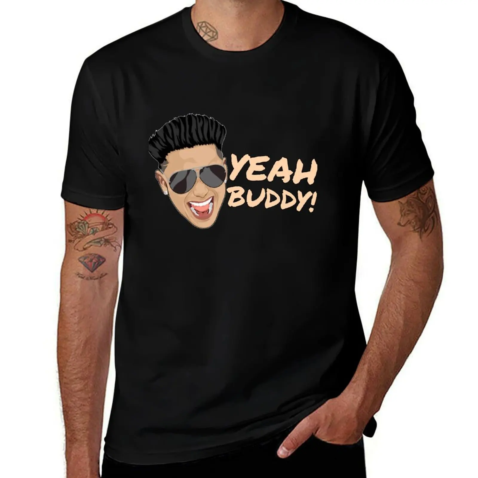 Dj pauly d yeah buddy jersey shore T-Shirt blanks quick drying boys whites mens clothing