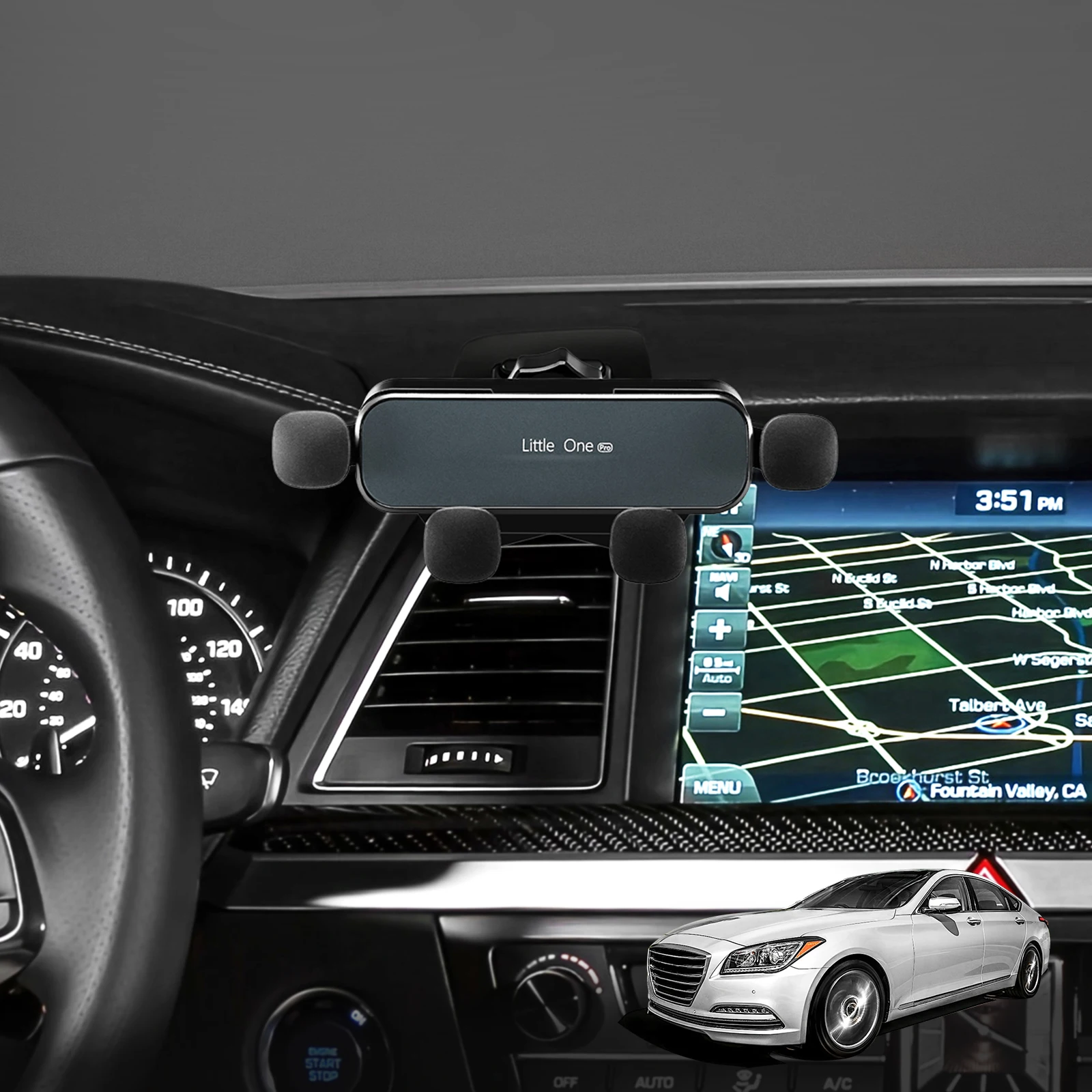 

For Genesis G80 DH 2016-2019 Car Phone Holder Air Vent Base GPS Mobile Phone Mounts Smartphone Bracket Accessories