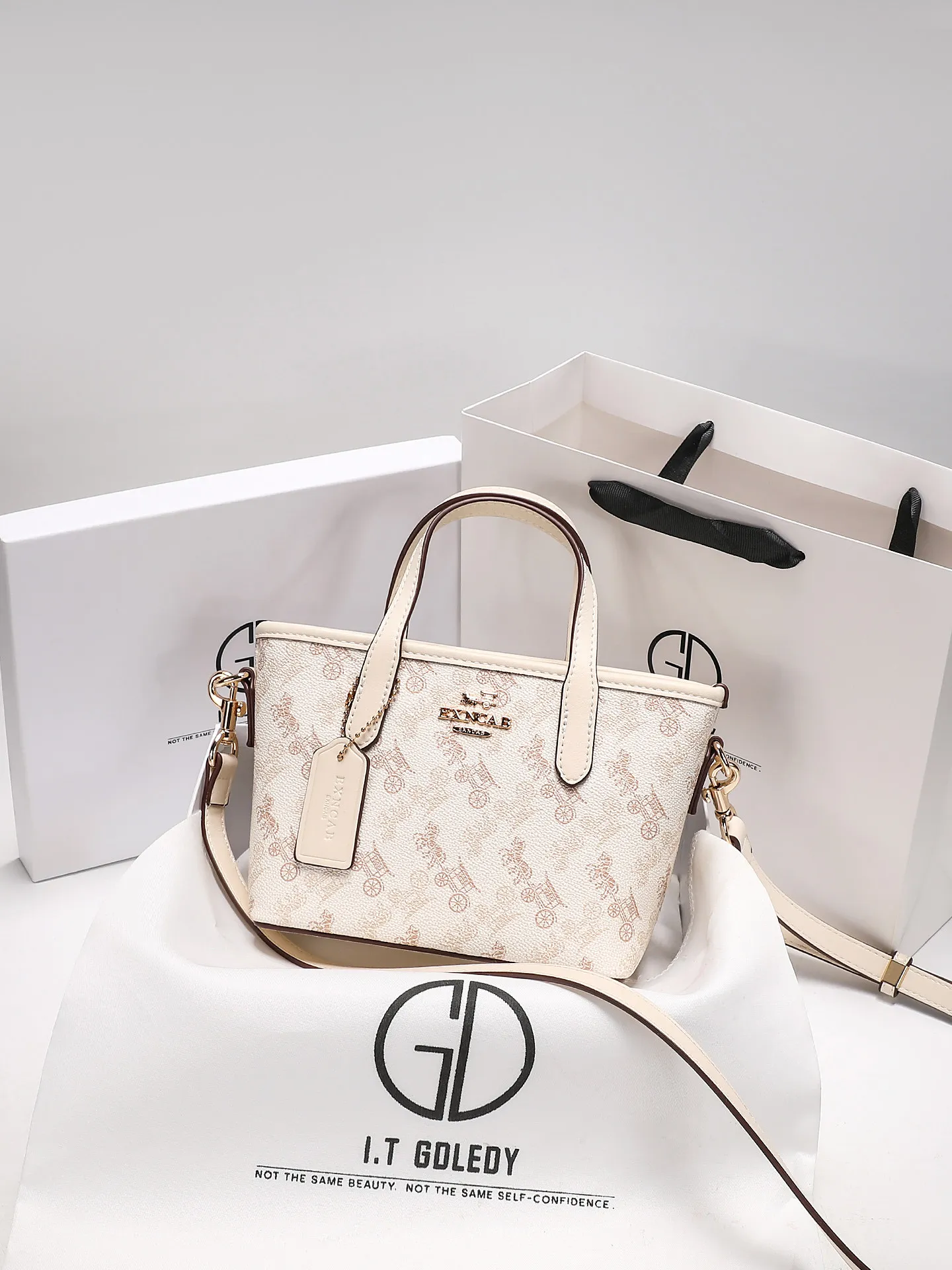 Vintage and Luxury Handheld Tote Bag with Beautiful Flower Printing and High Quality Leather 2026 Women New Fashion Shoulder Bag