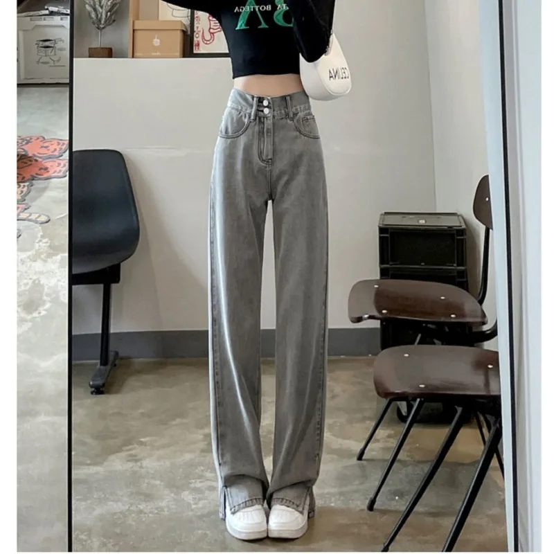 Women's Autumn and Winter New Fashion Elegant High Waist Solid Color Casual Versatile Western Comfortable Commuting Youth Pants