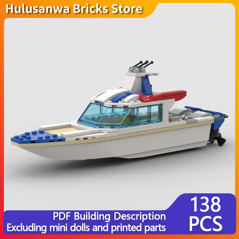 

Классическая роскошная модель скоростного катера MOC, строительные кирпичи, военное оборудование, модульные технологии, подарки, праздник, сборка, детские игрушки, костюм