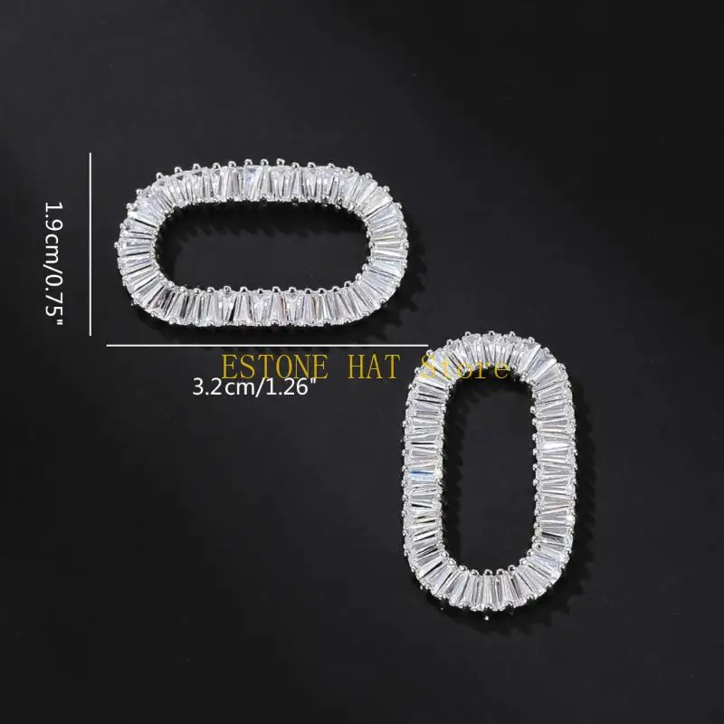 49MF Elegant Crystal Shoe Charms for Female Girls Shoe Clips Blingbling Shoe Buckles