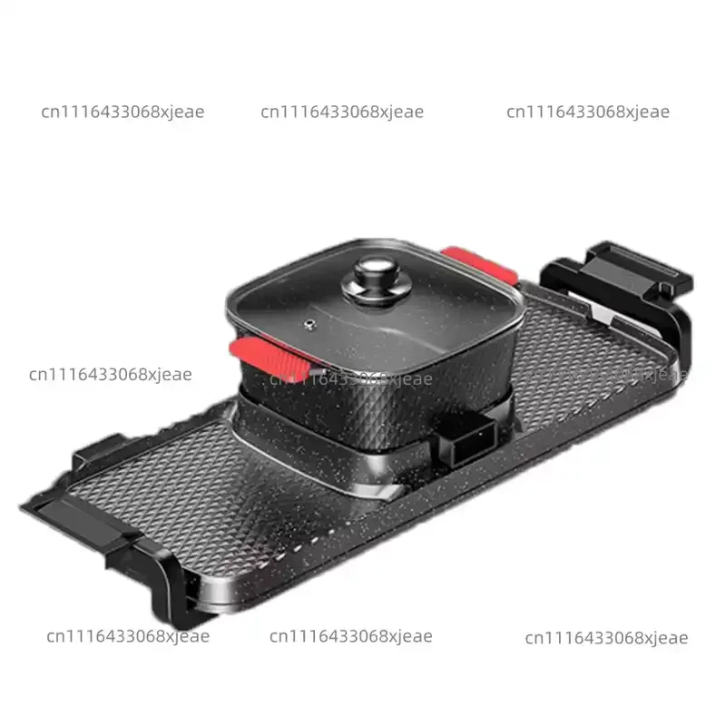 Smokeless Non-Stick Electric Barbecue Grill for Shabu Shabu Hot Pot and Grilled Fish Multifunctional Indoor Cooking Grill