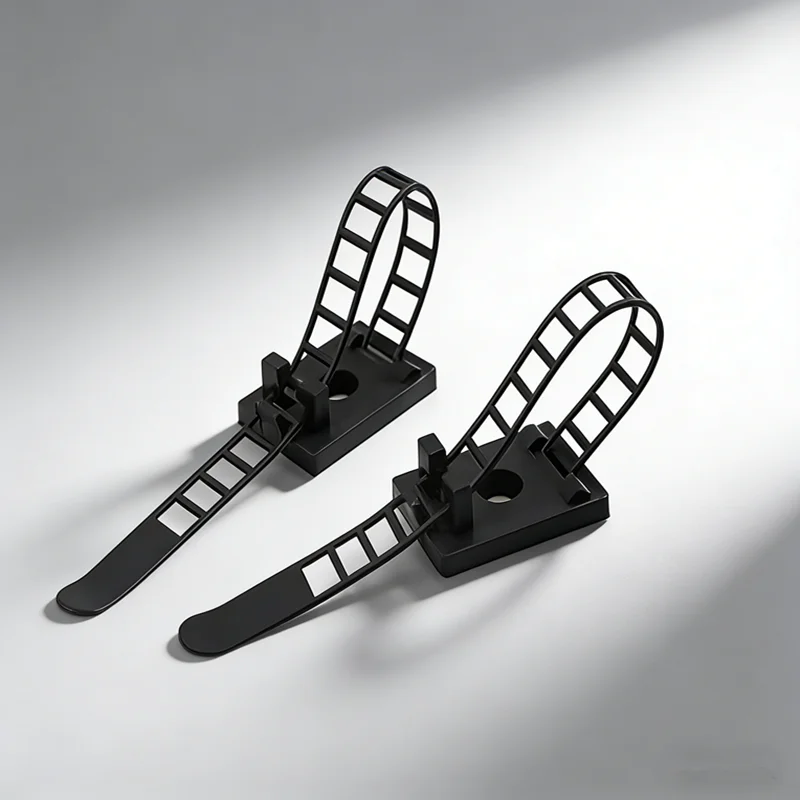 5/10pcs Self-adhesive Cable Clips Adjustable Cable Tie Table Desk Storage Wire Tie Fixing Clip Practical Wire Holder Organizer