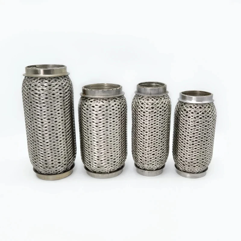 High Quality 201 304 Stainless Steel Flexible Exhaust Muffler Bellow Pipe Universal