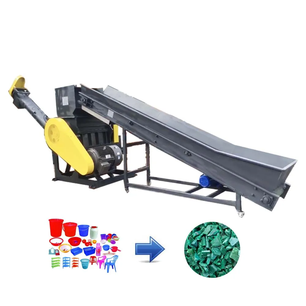 

Automatic Plastic Bottle Crusher Plastic Crushing Machine With Conveyor Belt Plastic Bottle Crusher for Home