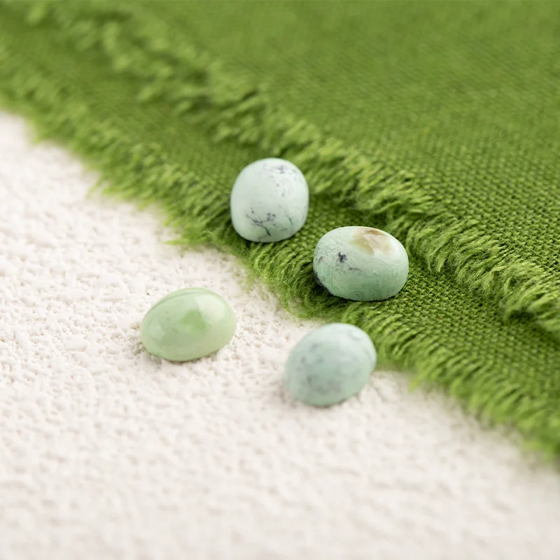 5Pcs Green Turquoise Natural Gemstone Handmade Jewelry 9x7x3mm 2.2g