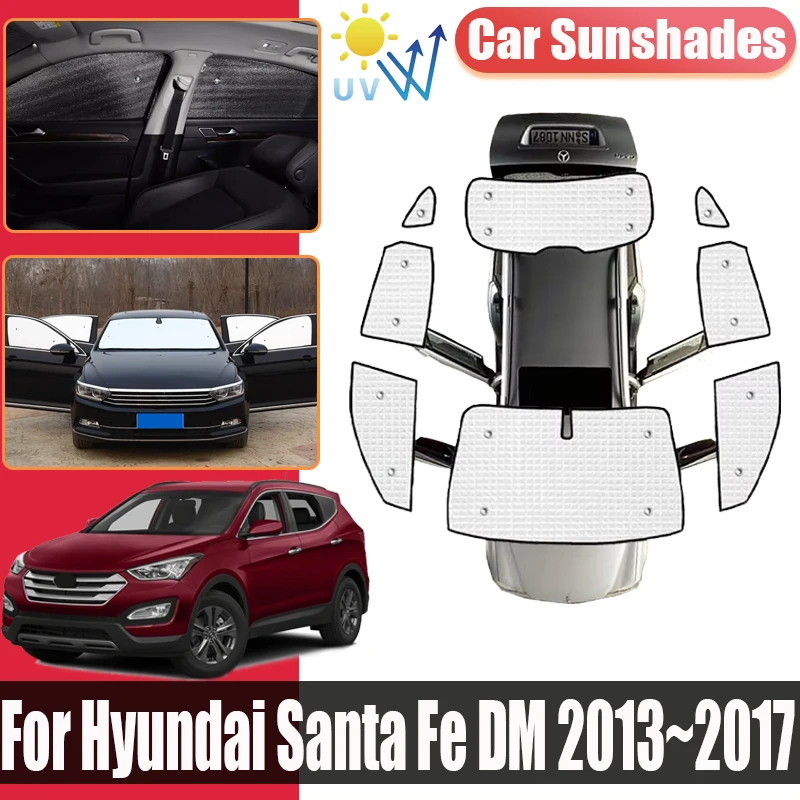 

Солнцезащитный козырек для Hyundai Santa Fe DM 2013 2014 2015~2017 Автомобильные солнцезащитные козырьки Анти-УФ-защита Блоки для защиты от солнца Окно Автомобильные аксессуары