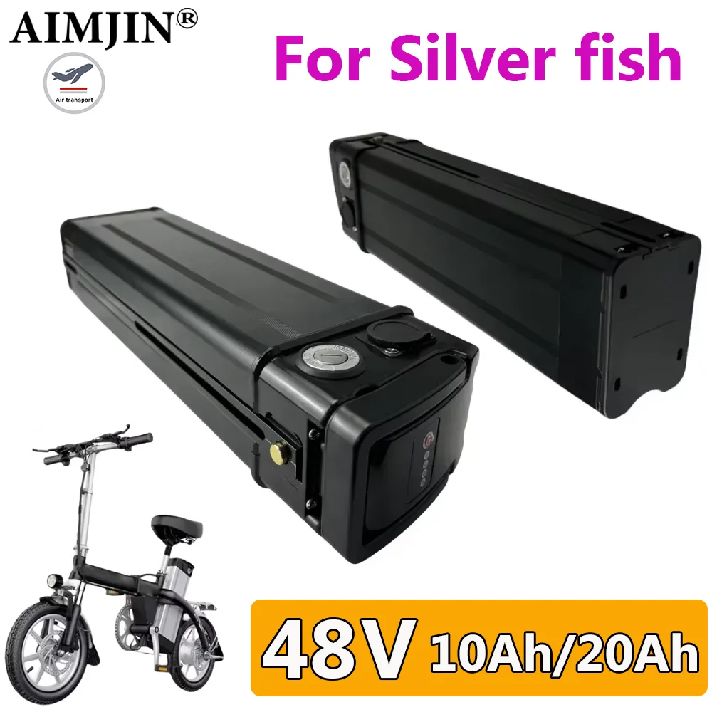 48V 10Ah Lithium-Ion Battery Pack Suitable for Silver Fish Rechargeable Battery Built in BMS system No memory effect