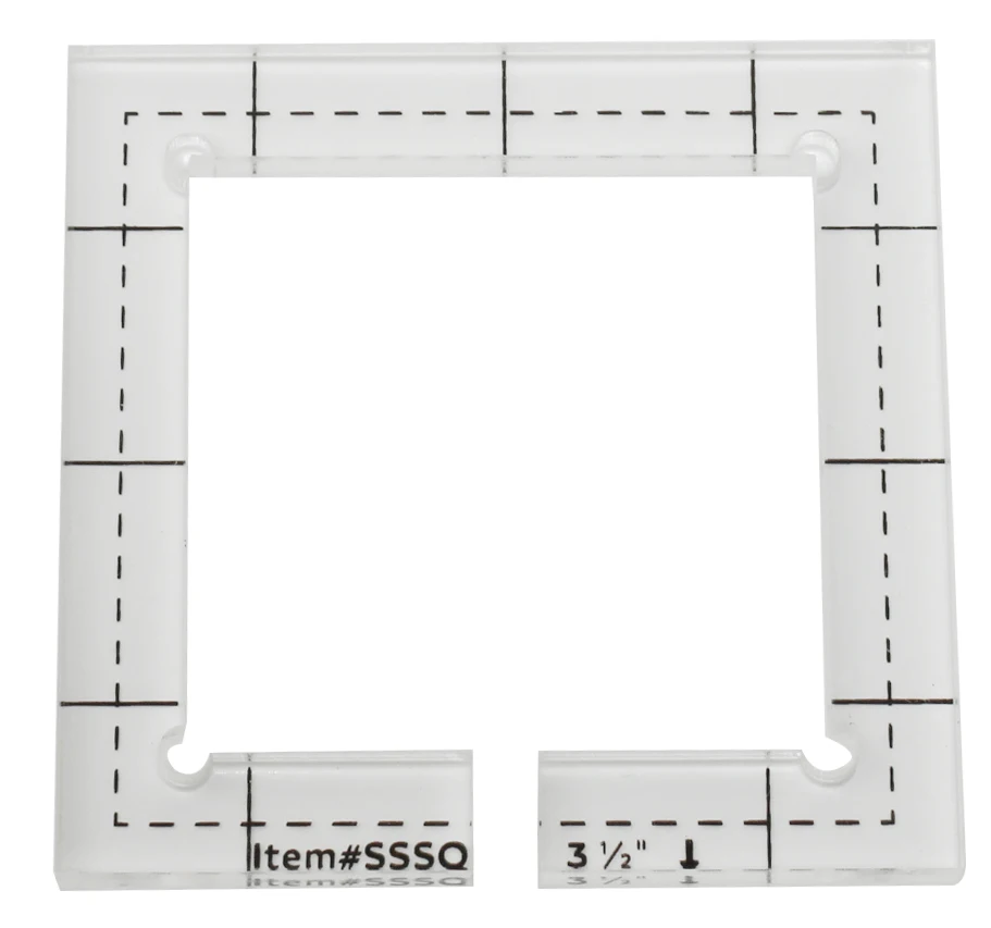 Acrylic Patchwork Quilting Template Ruler Square Longarm For straight edge or stitching-in-the-ditch foot #SSSQ-3mm#SSSQ-5.8mm