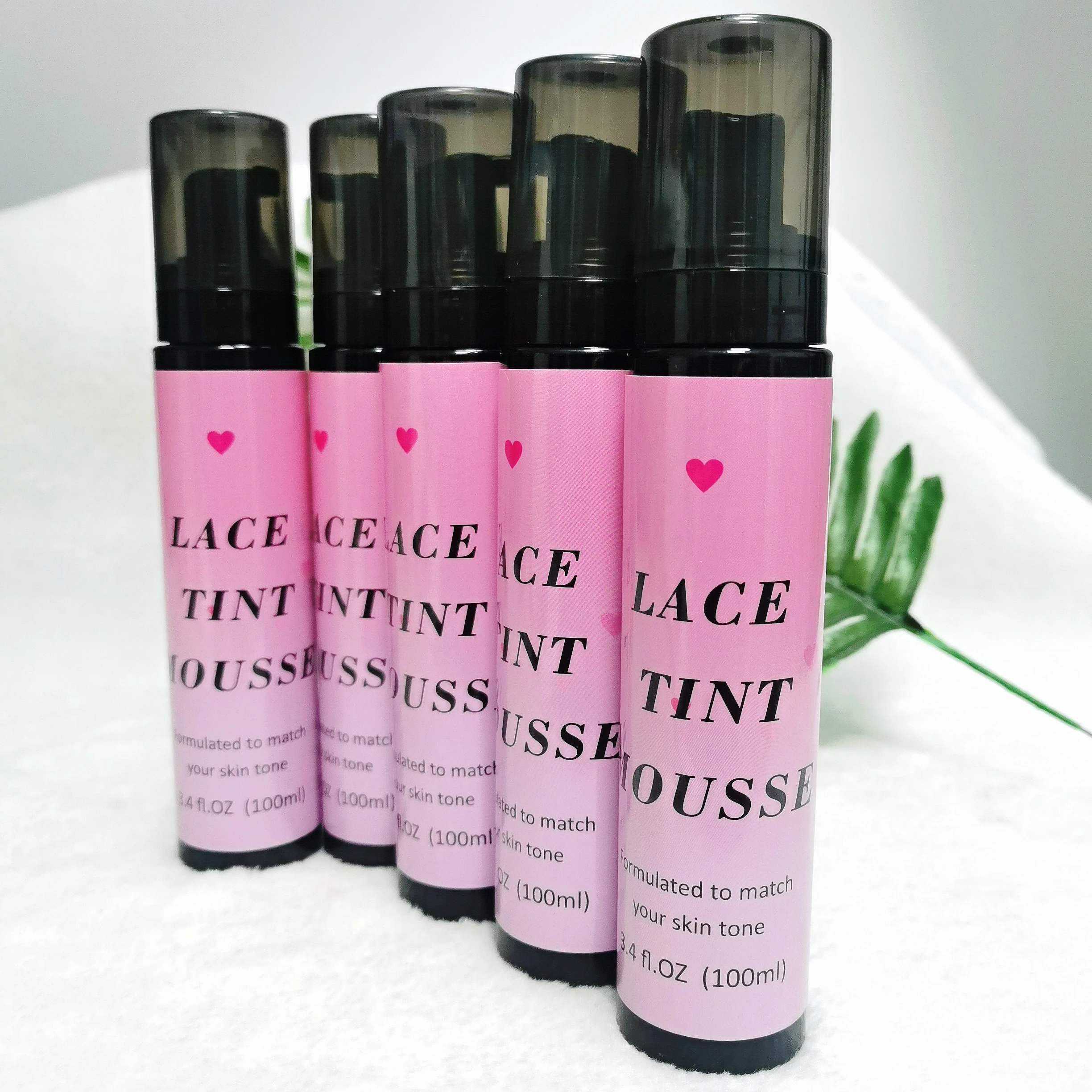 Mousse de tinte de encaje para pelucas delanteras, fácil de aplicar, aspecto natural, pegamento fundido, producto para el cuidado del cabello, 100 ml