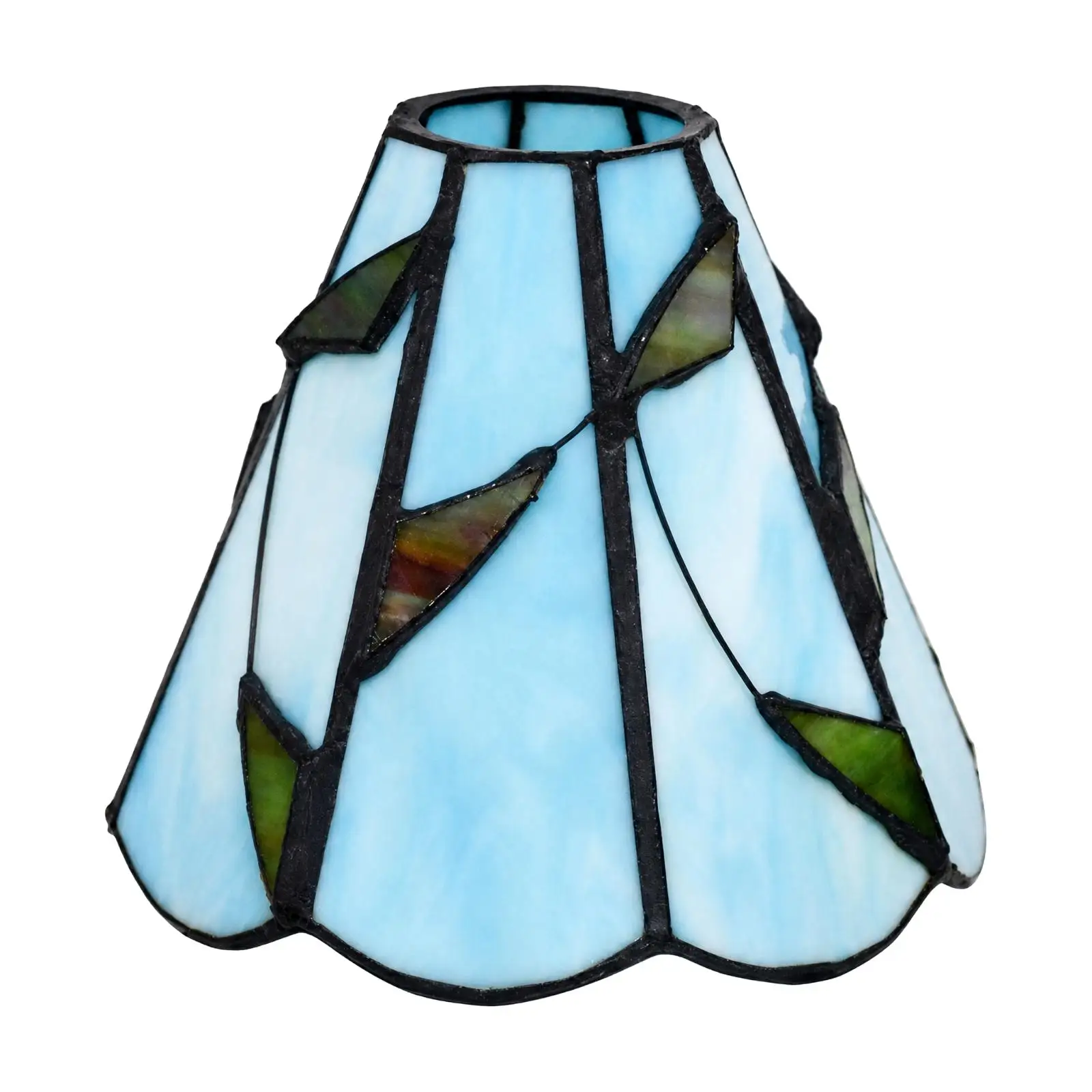 Handcrafted Stained Glass Shade Decorative Ceiling Lamp Cover for Pendant Wall Sconce Table Light Artistic Home Accent