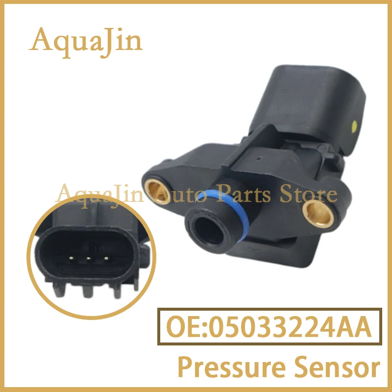 Sensor de Presión Absoluta del Colector 5033224AA para Chrysler Neon II, PT Cruiser, Sebring, Stratus, Dodge 2.4L 5033224AB, Nuevo Original para Auto