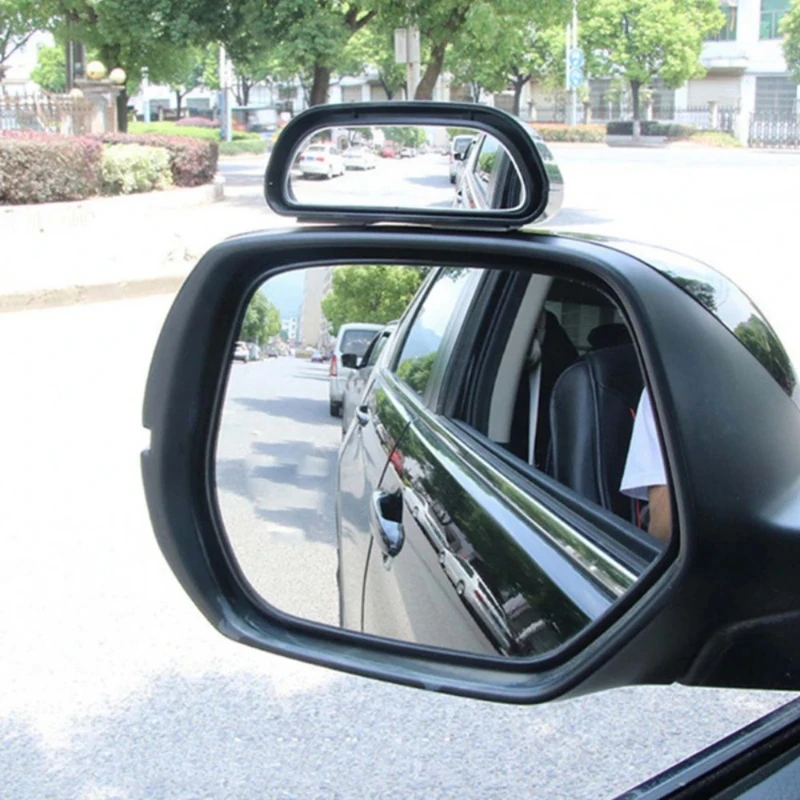 Car Auxiliary Glass High-Definition Reversing Mirror Blind Spot Mirror Large Field of View Wide-Angle Mirror Adjustable Angle