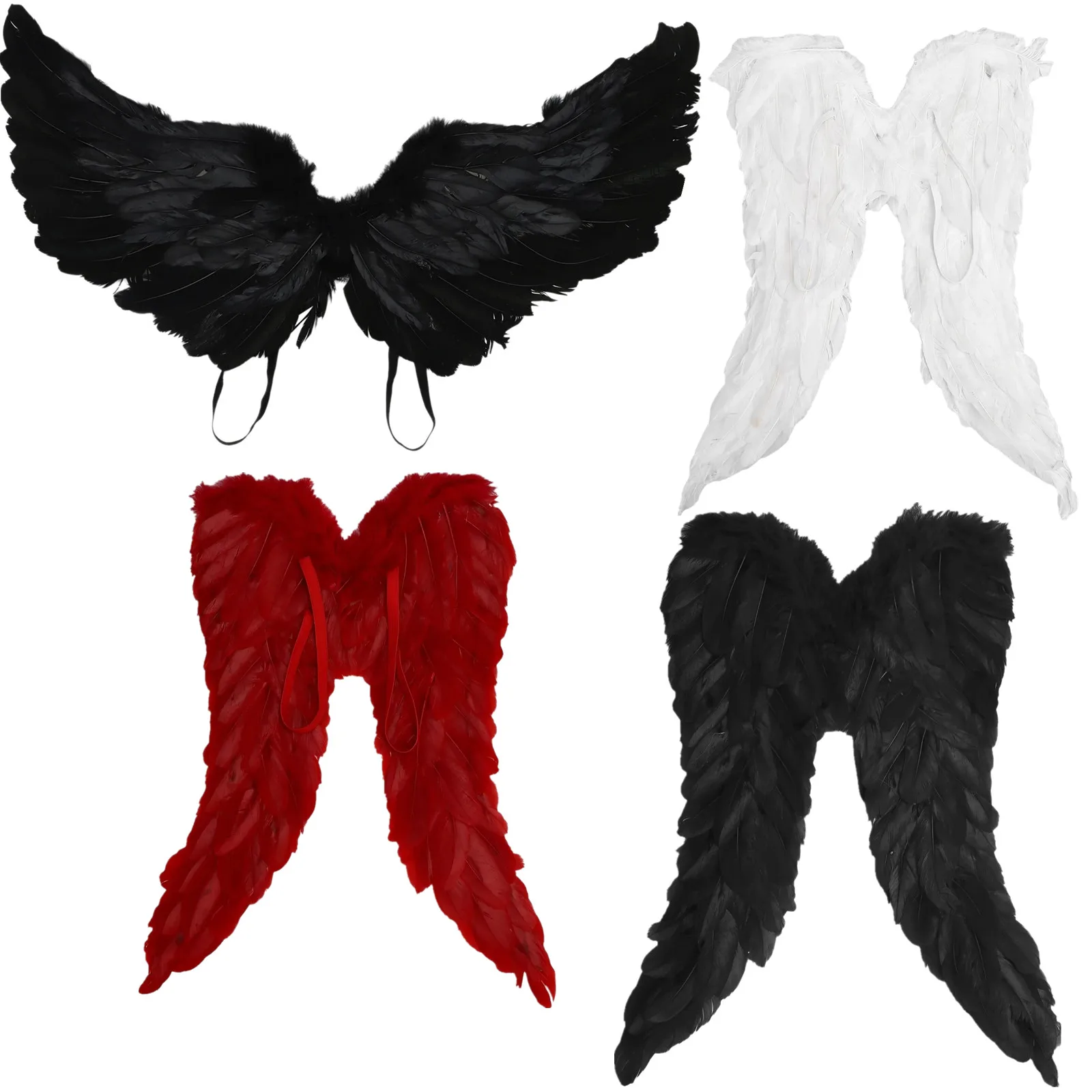 

Adults Kids Angel Feather Wing Costume Role Play Accessories Party Props Supply for Cosplay Masquerade Photography Performance
