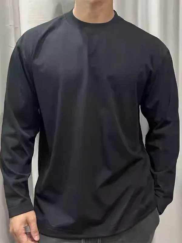 

Мужская хлопковая футболка GM New Trend Long Sve, толстовка Fitn, круглая Ne Base irt, облегающая осенняя спортивная одежда, домашняя повседневная одежда