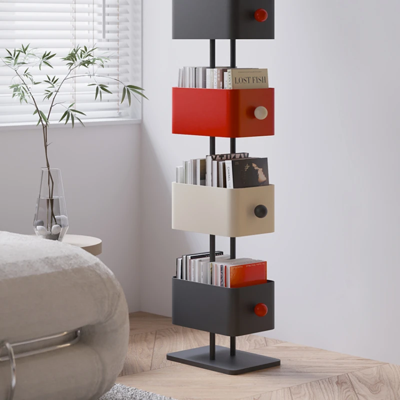 Angle Shelf Magazine Rack Living Room Furniture Organizer Storage Aesthetic Type Box Estanteria Habitacion Children Bookcases image 4