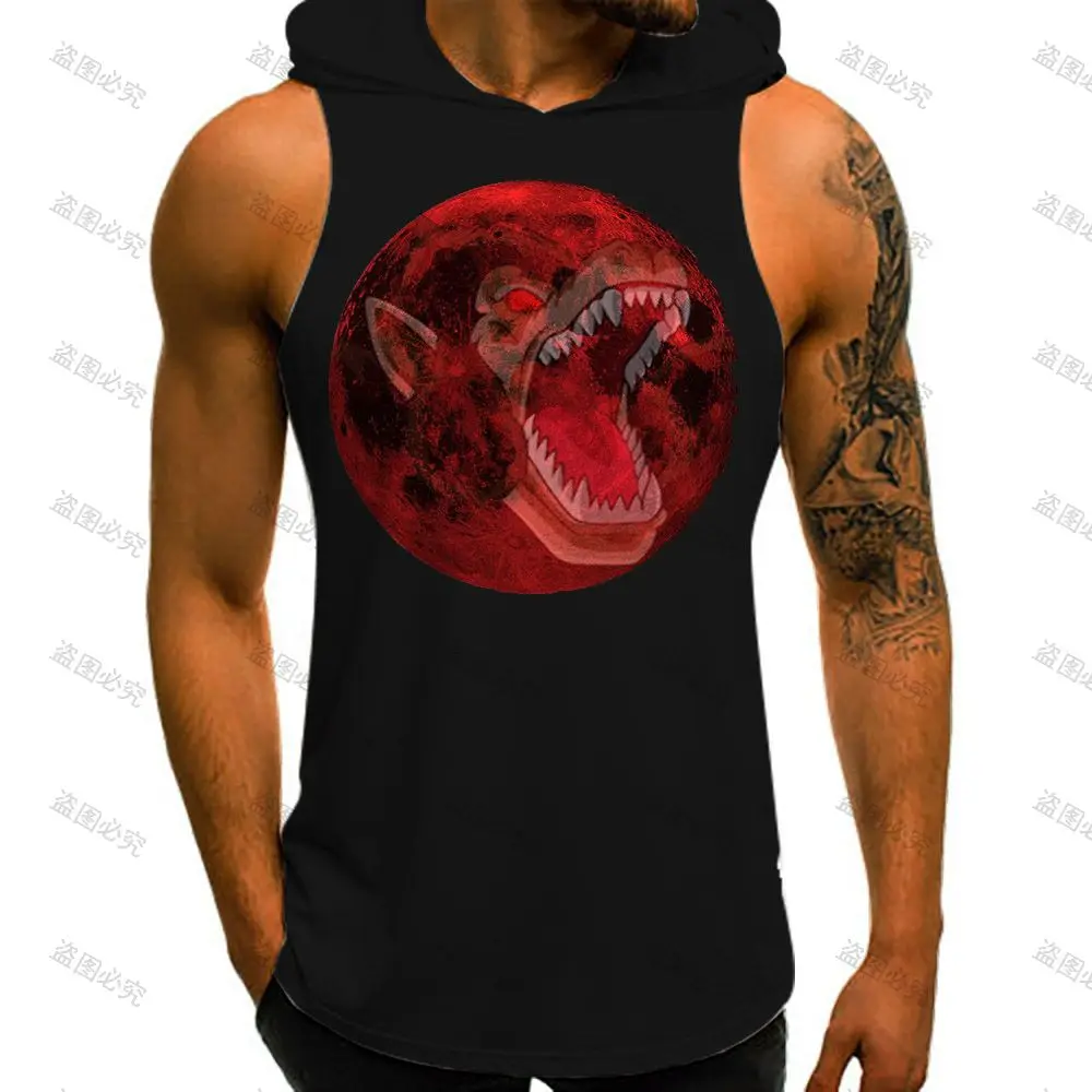 Dragon Ball Z Men\'s T-shirts Vest With Hood Summer New Super Saiyan Streetwear Gym Clothing Men Vegeta Sleeveless Vests Anime