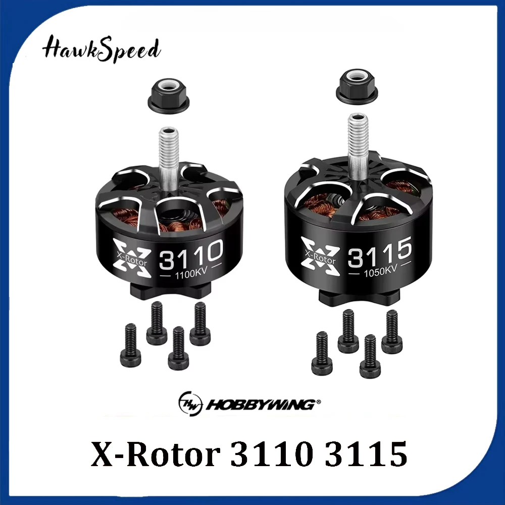 HawkSpeed XRotor 3110 900KV/1150KV 3115 900KV/1050KV 4-6S M5 Shaft Brushless Motor For 8 inch/9 inch/10 inch FPV Drone