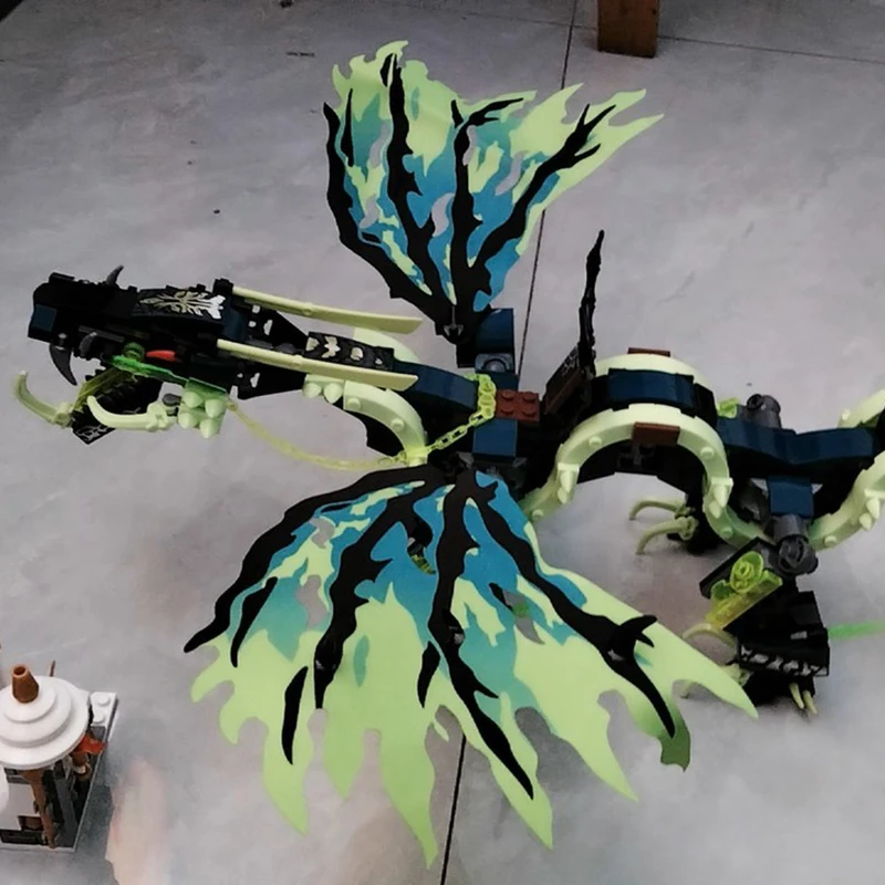 Juguetes de ciudad, bloques de construcción de dragón elemental, solo juguetes modelo de dragón para kit de bloques, juguete clásico de ladrillo