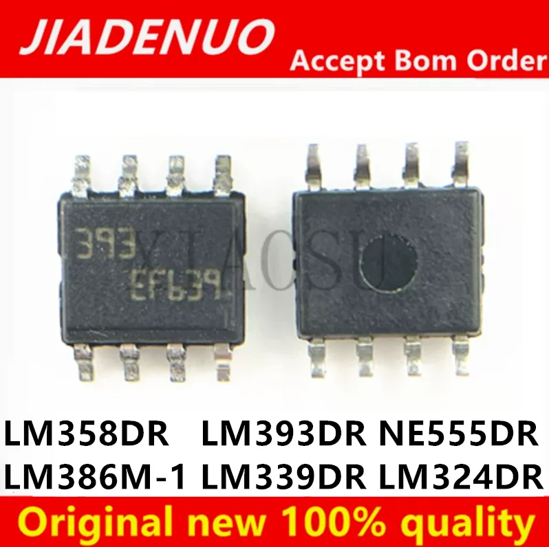 (10piece) 100% New LM393DR  LM358DR NE555DR LM386M-1 sop-8 LM339DR LM324DR sop-14