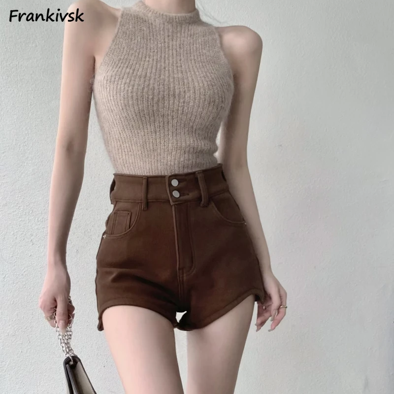 

Denim Shorts Women Fashion Ulzzang Simple Summer Streetwear Pantalones All-match Sexy High Waist Slim Hotsweet Party Club Daily