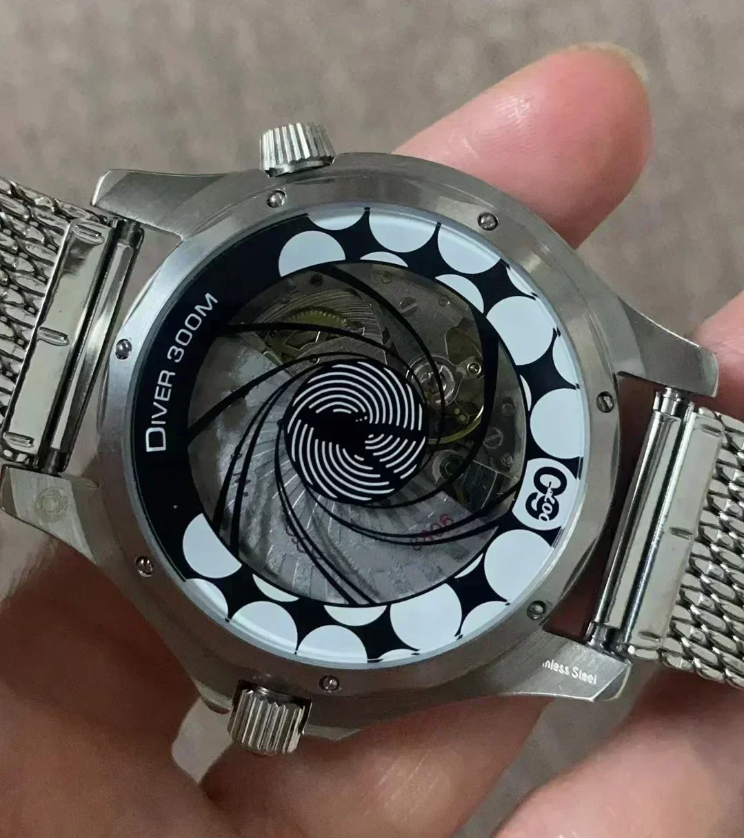 42 ملم ساعة ميكانيكية أوتوماتيكية للرجال أسود أزرق أخضر حافة سيراميك 007 ياقوت موضة رياضية ستانلس ستيل مخصصة #5