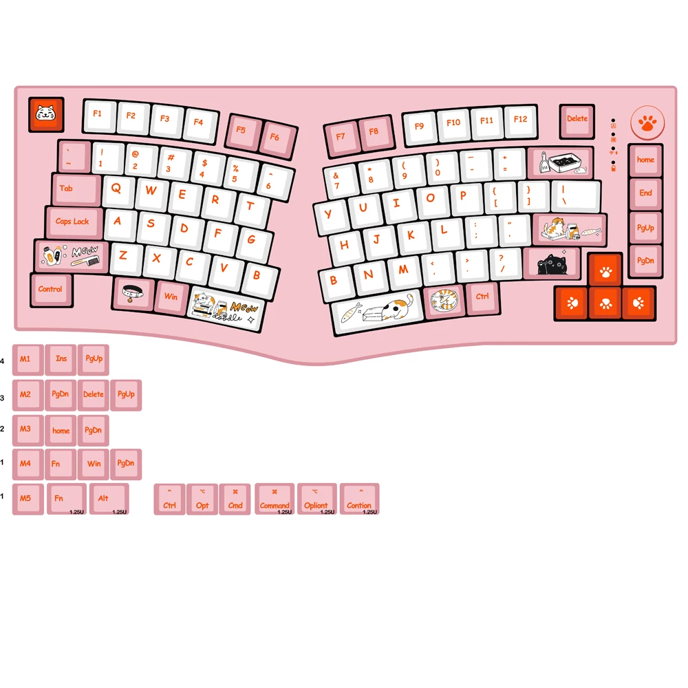 Alice75/80 Keychron Q8/Q10 Compatible MDA Profile Mechanical Keyboard MX Keycap