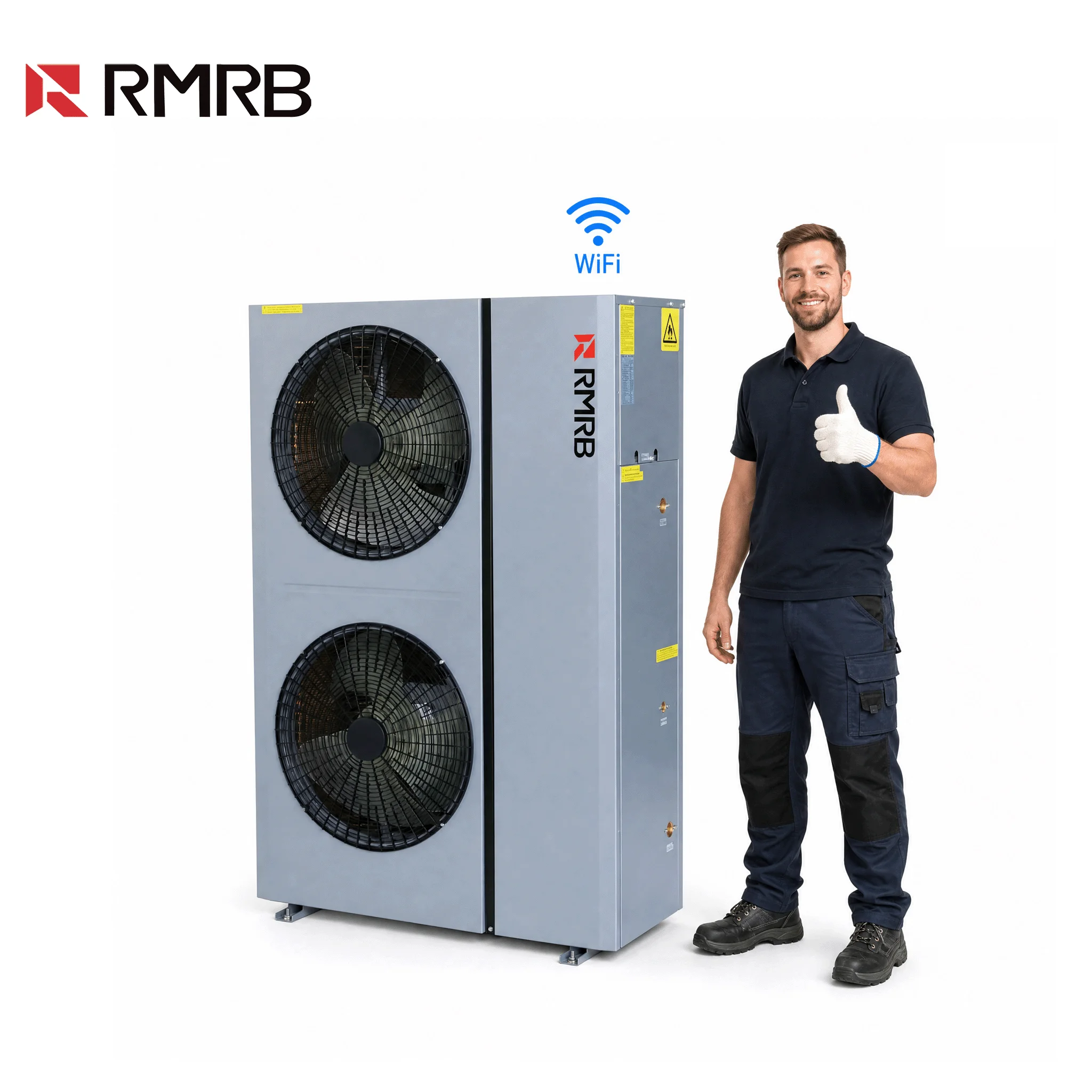 18.44kW R290 Air Source Heat Pump Cooling Heating Stainless Steel A+++ WiFi Control Winter Home Use Monoblock EVI ERP CE