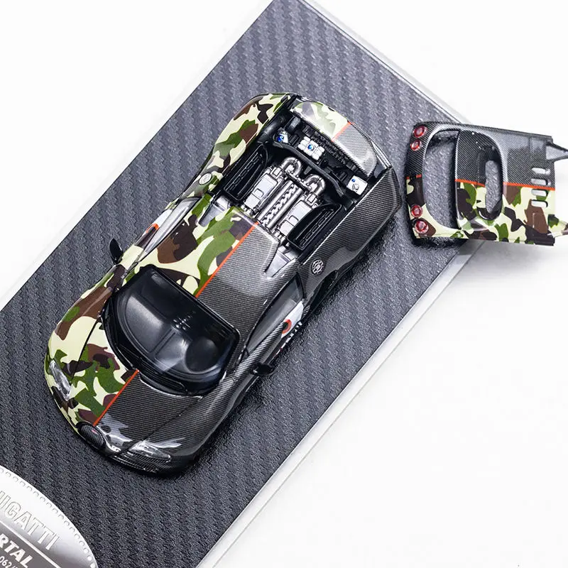 Diecast 1/64 Scale Bugatti Veyron Car Model Alloy Bugatti V Air Model Car Toys for Boy Play Vehicles