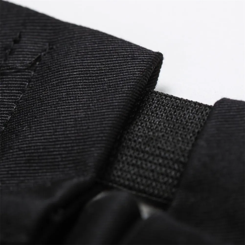 Gorro de Chef Ajustable de Algodón y Poliéster Negro para Hombres y Mujeres, Estilo Champiñón, Gorra de Cocina, Uniforme para Personal de Cocina de Restaurante