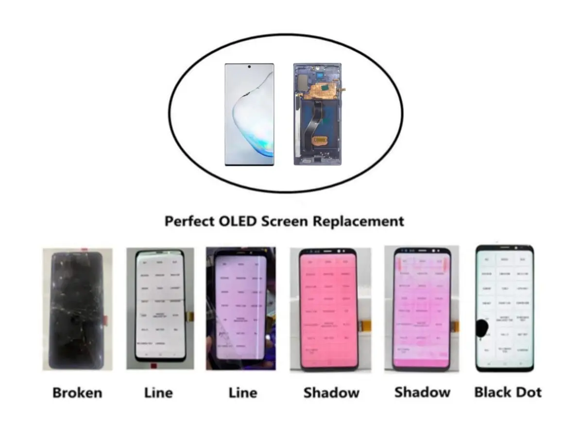 Super AMOLED Display for Samsung Note 10 Plus, 4G, 5G, Touch Screen Note10 + N975F, N976F, LCD Support S Pen, Fingerprint Work