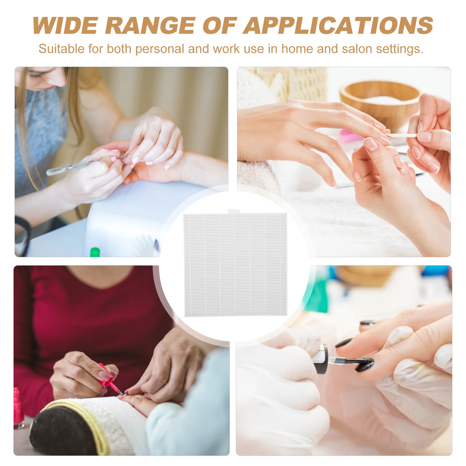 

10mm White Pull out Replacement Nail Dust Filter Vacuum Cleaner Strainer Plate Easy Cleaning Portable Manicure Tool for Salon