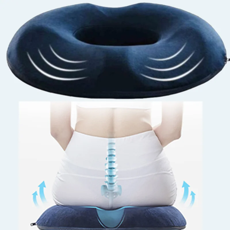 

Donut Tailbone Anti Hemorrhoid Coccyx Orthopedic Chair Memory Foam Seat Cushion for Blood Circulation