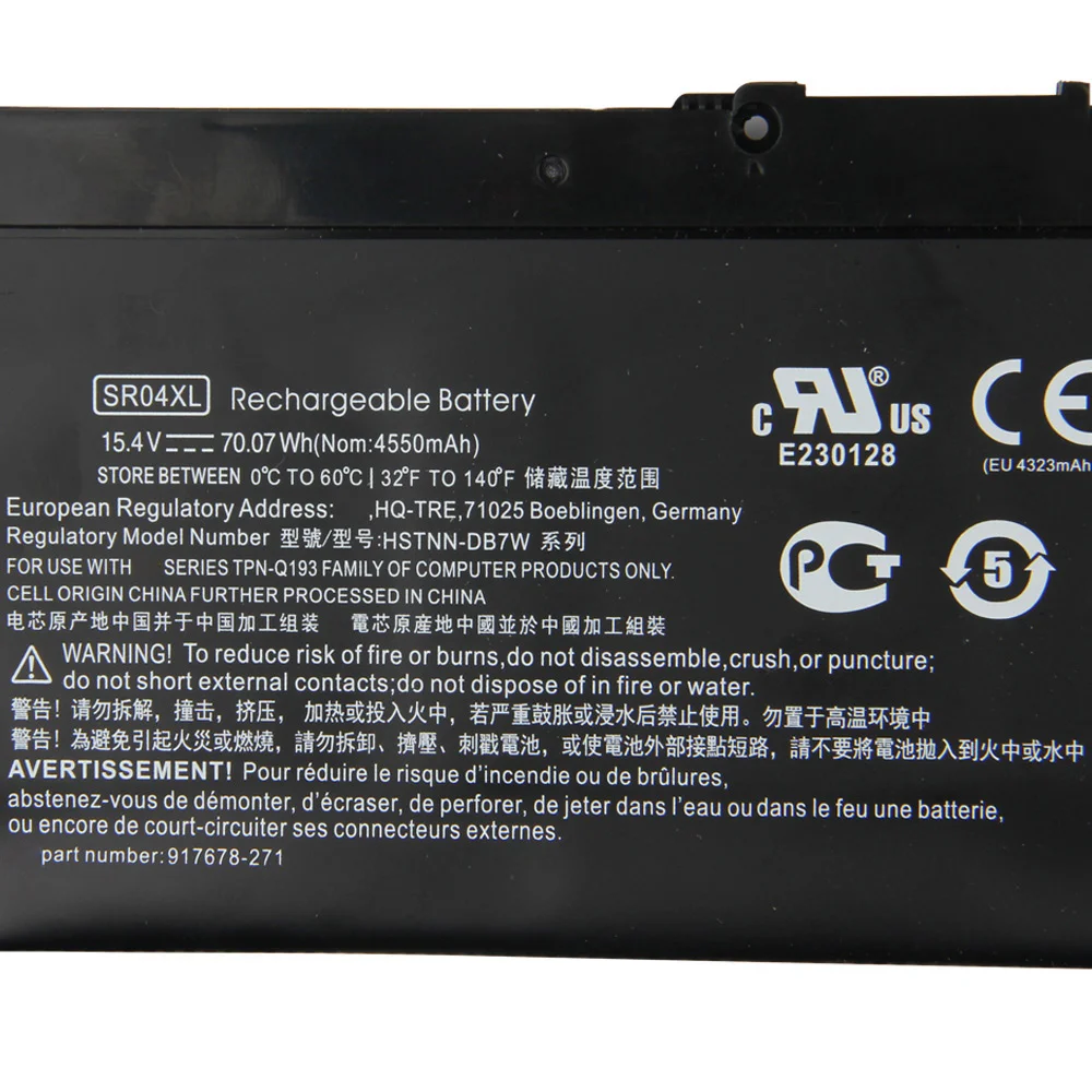 

Новый аккумулятор SR04XL SR03XL для HP HSTNN-DB7W 15-CE 15-CB15-DC 15-CX Omen15 TPN-Q211 Q193 Q194 TC133 C134